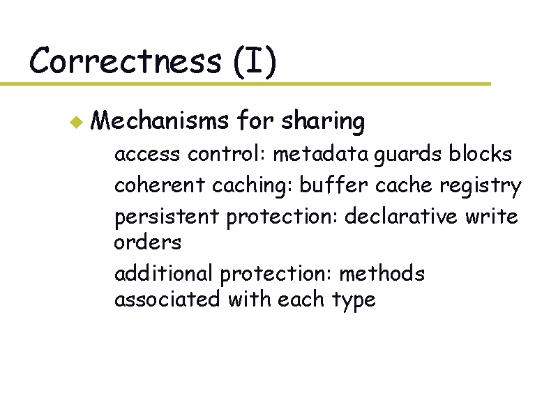 Correctness I 