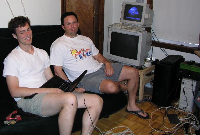 Picture of John and Doug debugging