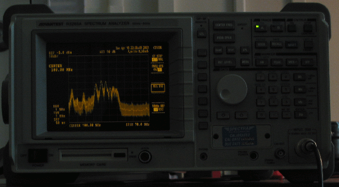 Picture of spectrum analyzer