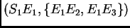 $(S_1 E_1, \{E_1 E_2,E_1 E_3\})$