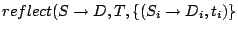 $reflect(S\to D, T, \{(S_i\to D_i,
t_i)\}$